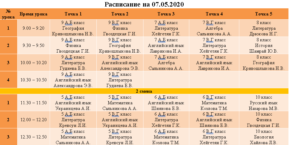 План на неделю расписание